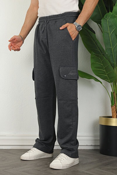 FRANKNESS JNS Men's Relaxed Fit Cargo Sweatpants
