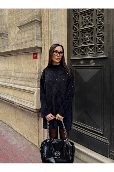 Kienor Yeni Sezon Kadın Taş Detaylı Yumuşak Dokulu Mini Elbise