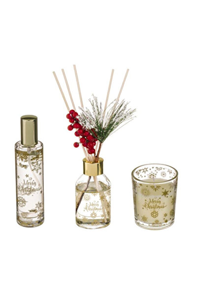 Lumi LUXURY Set Odorizant Camera de Craciun cu Ulei Lumanare si Spray cu Aroma de Mar Condimente