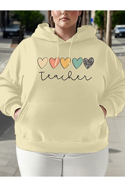 MODAVİBE Hanorac unisex cu glugă și buzunar tip cangur imprimat