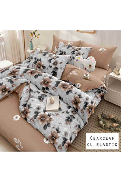 Patul Bubmac Finet Linen, Sulphur, Double Bed, 2 Persons, 6 Pieces, Fitted Sheet