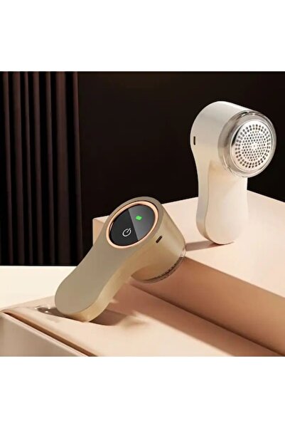 OEM Lint remover, with LED digital display, 2 blades, portable white and beige