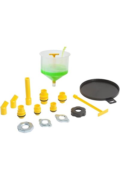EACAM No-Spill Coolant Funnel Kit - 15Pcs Radiator Funnel Bleeder with Adapters