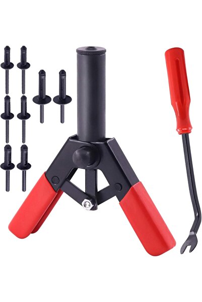 EXCEFORE مجموعة مسدسات برشام بلاستيكية مكونة من 42 قطعة مع 40 مسمارًا نايلونً...