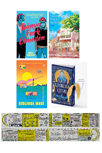 Yuzu Kitap Dünya Fark Etmeden+Yaralı Kalpler Tedavi Merkezi+Binlerce Mavi+Kal...