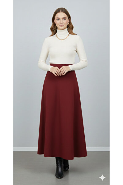 Blue Morpho Scuba Fabric Zippered Hijab Skirt