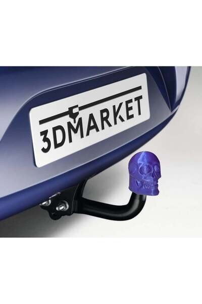 3DMarket Trailer hitch ornament - Skull