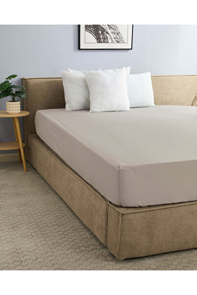 REDTAG Beige Fitted Sheet (Double Size)