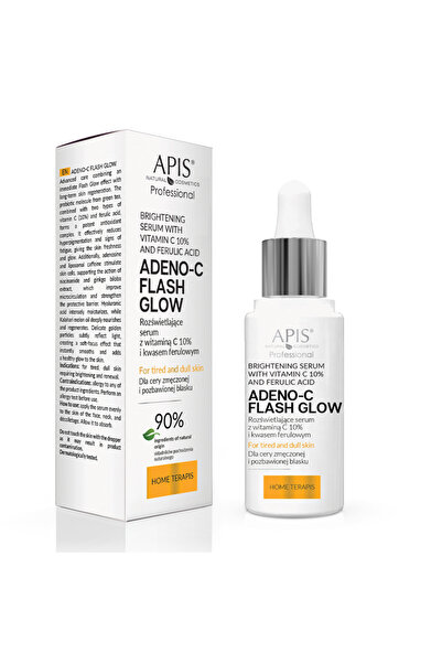 Apis Natural Cosmetics Adeno-C Flash Glow ορός λάμψης με βιταμίνη C και φερου...