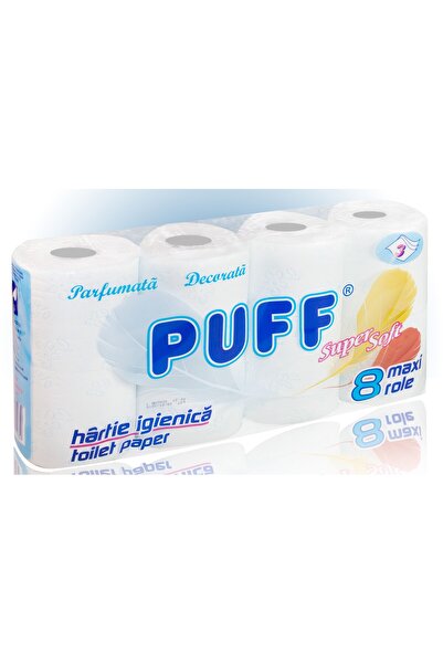 PUFF Hartie igienica SUPER SOFT 8 ROLE ALB FSC MIX