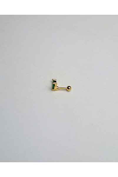 Piercing by Sever MAVİ TAŞLI V MODEL ÇELİK PIERCING... ALTIN/GOLD RENK (TRAGU...