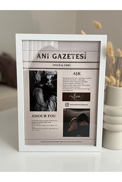 Moon Kişiye Özel Anı Gazetesi Tablo