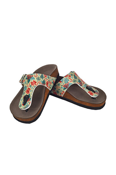 Streetfly New Year Themed Printed Colorful Women's Slippers