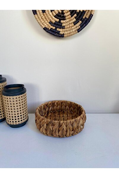 LEONEV Round Wicker Organizer Basket