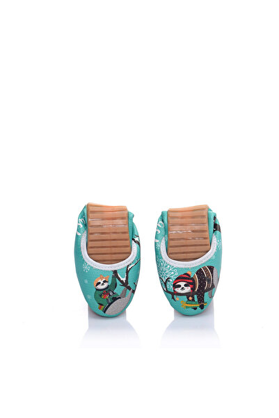 Streetfly Christmas Themed Printed Colorful Foldable Women's Ballerinas