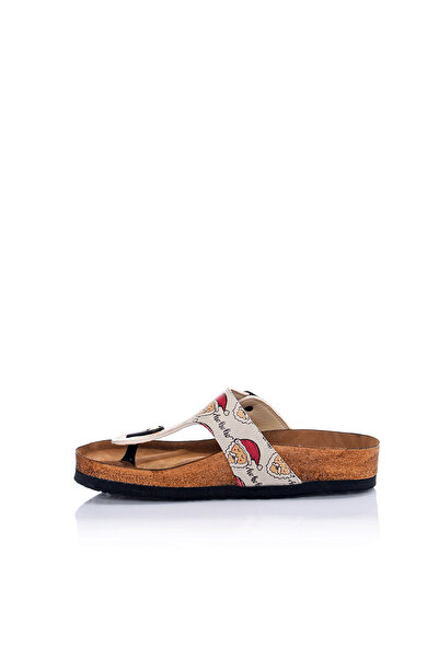 Streetfly New Year Themed Printed Colorful Women's Slippers