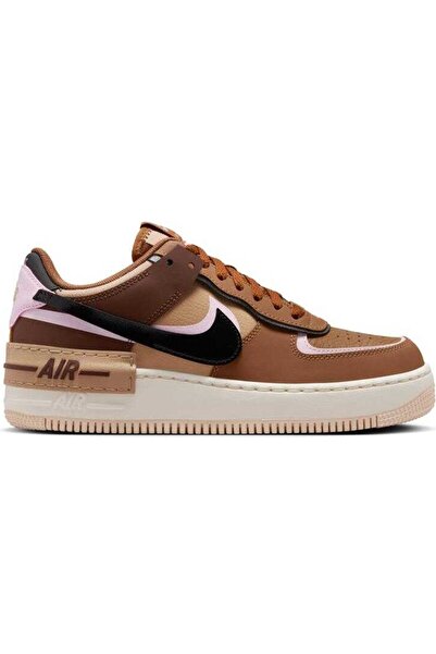 Nike Αθλητικά παπούτσια Air Force 1 Shadow Unisex Reflective Γνήσιο δέρμα Casual Αθλητικά Παπούτσια Καφέ