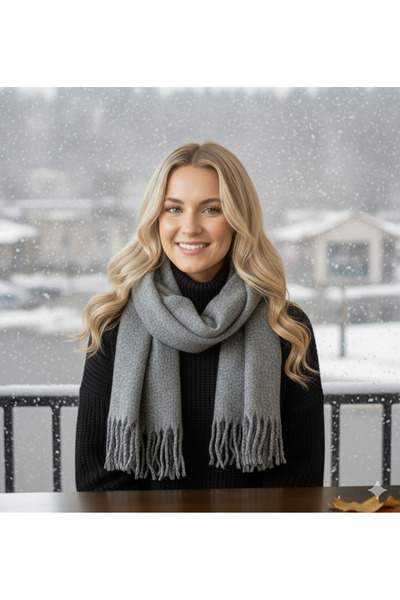 IronMoon Yün Kadın Atkı Şal Omuz Şalı 50x170