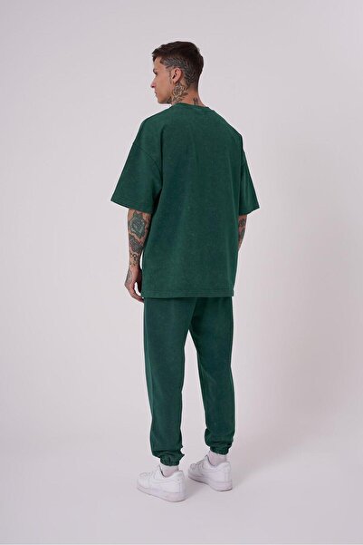 Machinist Ανδρικό μπλουζάκι Washing Luxury oversized Oil Green
