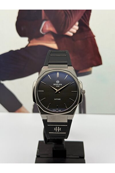 Hislon Ultra Slim Black Wristwatch 3 Atm Waterproof 3 Years Warranty