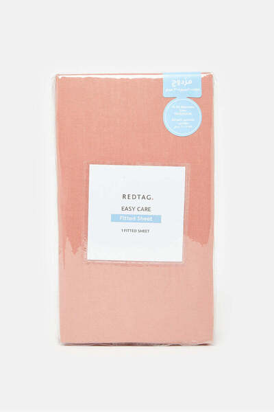 REDTAG Orange Fitted Sheet (Double Size)