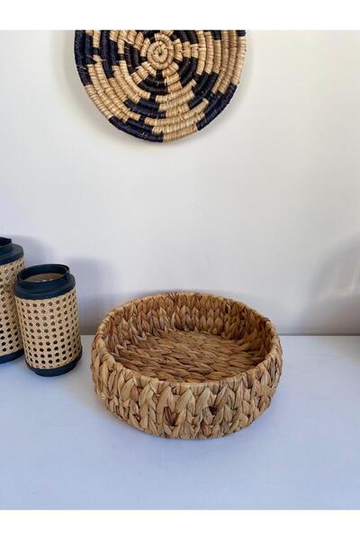 LEONEV Round Wicker Organizer Basket