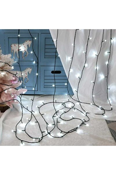 Goliat Lampki choinkowe zewnętrzne 100 LED, kolor zimny biały, 8m, zasilanie sieciowe, przewód miedziany