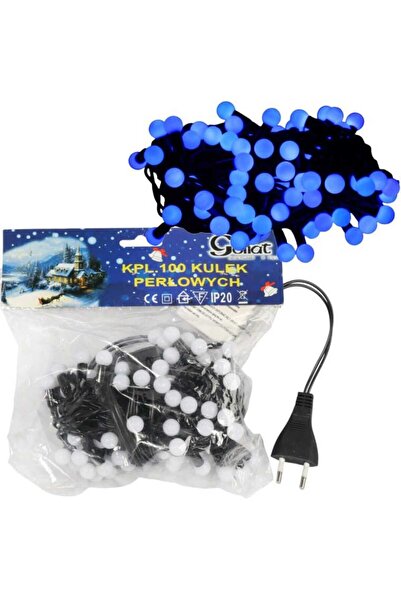 Goliat Lampki choinkowe cu sznurze 100 LED PEREŁKI NIEBIESKIE