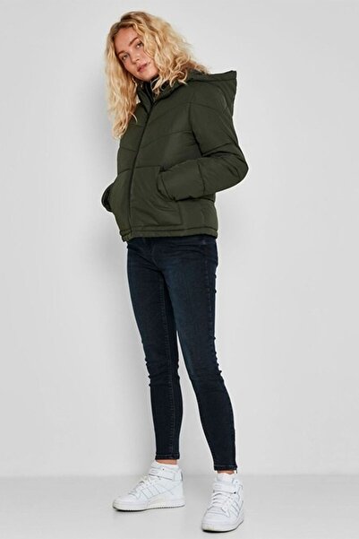 Noisy May Nmdalcon Hooded Padded Jacket, Green, M