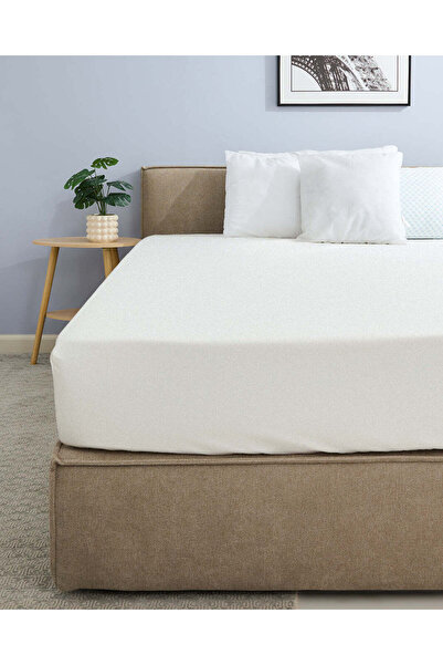 REDTAG Ivory Fitted Sheet (Double Size)