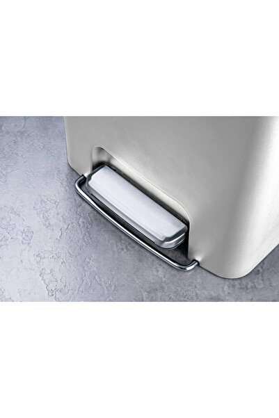 FACKELMANN Trash can, SEATTLE, 45L, with pedal, for kitchen or commercial spaces