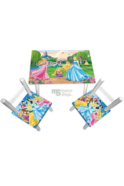 Marcoshop Masă pentru copii cu 2 scaune - Princess Garden