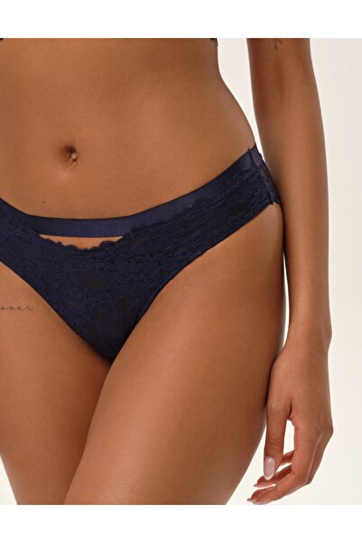 ESOTIQ Chiloți eleganți pentru femei, cu imprimeu din plasă și dantelă, decupați în față, sexy | Lynn
