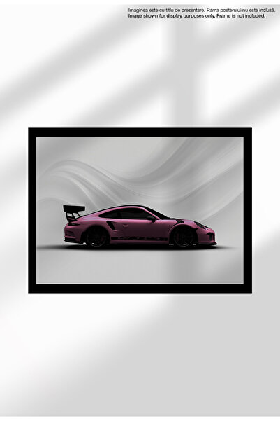 21mxm Modern Supercar Canvas Poster – Unframed Digital Print on Matte Canvas - 1805 GT3 RS - Pink