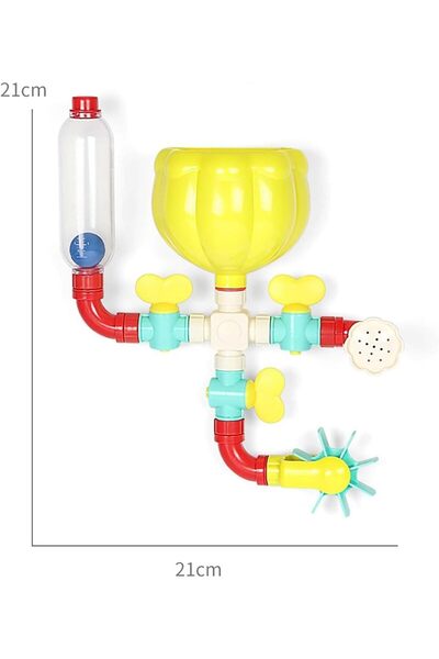 Generic Bath Pipe Building Toy with Valves & Water Wheel - Sensory Motorized Bath Toy for Toddlers (Mikacoz)