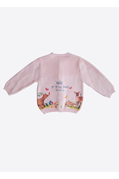 kitikate Organic Rosy Knitwear Cardigan Pink