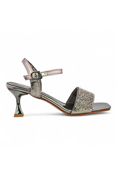 Sunrise Embellished ankle strap sandals with block heel