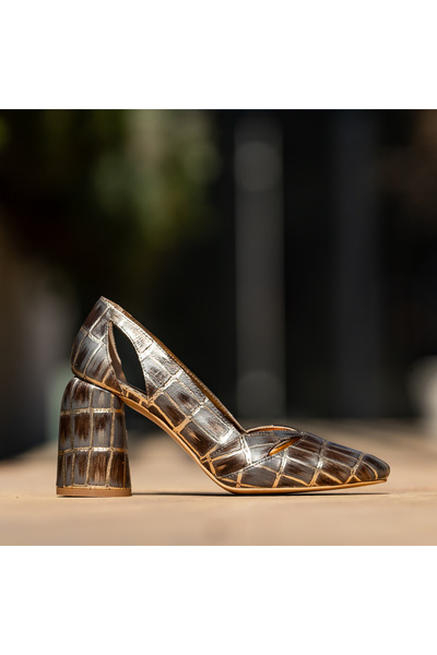 OEM Women's Shoes with Thick Heels Aisha Sand - 36