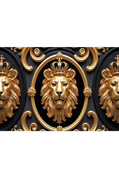 VIODESIGN Fototapet 3D, autoadeziv, Leu , multicolor,80x120 cm 3D229