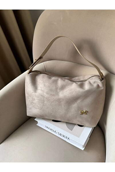 Moda Sekiz Women's Suede Large Size Crossbody Hand and Shoulder Bag