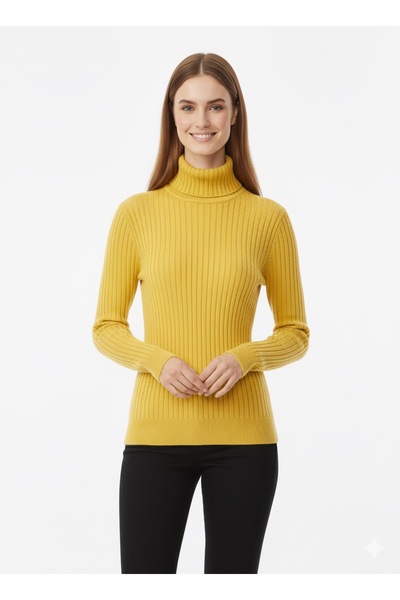 ModaPlaza Women's Corded Fabric Fisherman Sweater 4851