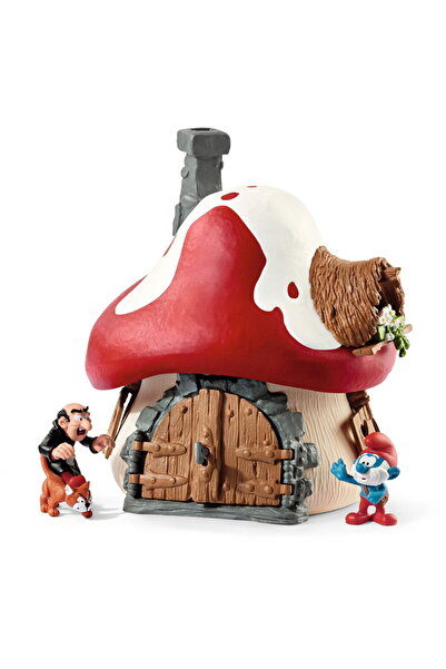 SCHLEICH The Smurfs Smurf house with 2 figures, play building