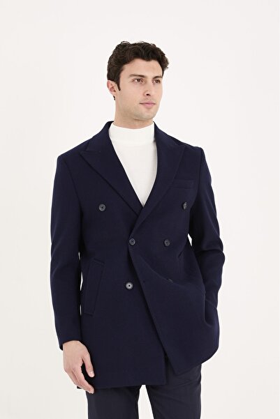 ABOUT US Men's Modern Fit K Double-Breasted Coat # K4056