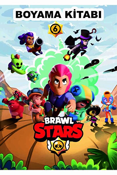 Renkli İzler Brawl Stars 2025 Güncel Eğlenceli Boyama Defteri Seri-6 (Renkli 20 Sayfa A4)