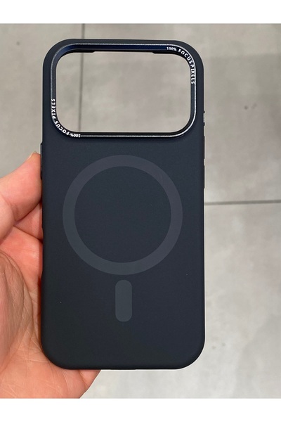 İphone 17 Pro Uyumlu Magsafe Şarj Destekli İçi Kadife Silikon Kılıf Magsafe Uyumlu Telefon Kılıfı