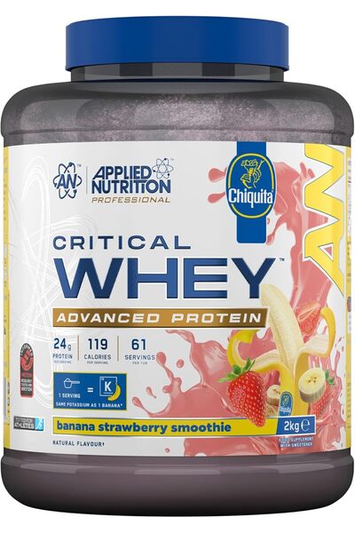 applied nutrition Critical Whey Protein Powder, 2kg (Chiquita Banana Strawberry)