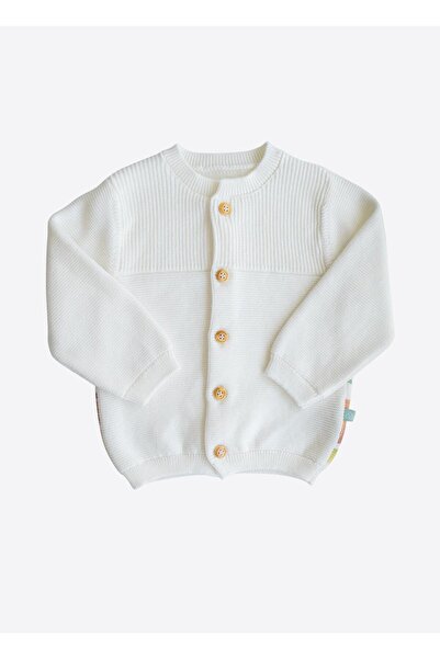 kitikate Organic Rosy Knitwear Cardigan Ecru