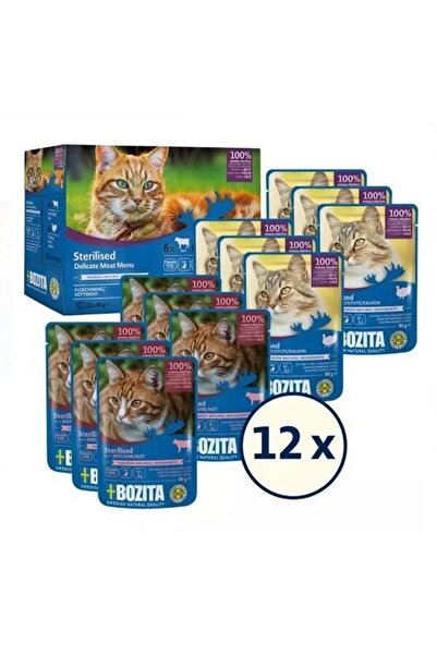 Bozita Kısırlaştırılmış Jöle İçinde Yaş Kedi Maması Multibox 12x85 gr