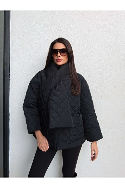 ESRAHELVACI Quilted Shawl Detailed Coat