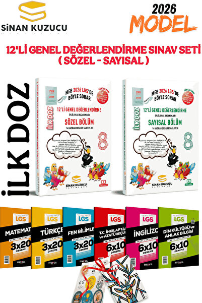 SİNAN KUZUCU YAYINLARI 2026 LGS Sinan Kuzucu İlk Doz Sözel ve Sayısal Bölüm 2...